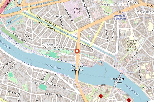 Map showing Le Gateautier in Toulouse