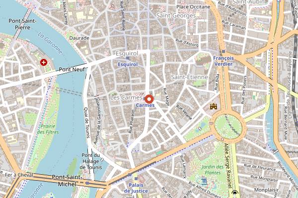 Map showing Maison Pillon in Toulouse