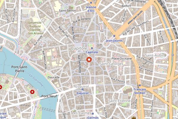 Map showing Violettes et Pastels in Toulouse