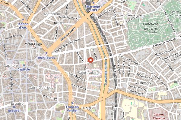 Map showing L'Autruche in Toulouse