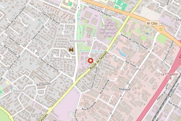 Map showing La Brasserie du Levant in Toulouse
