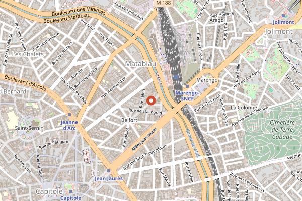 Map showing Canopee Coffee Brunch in Toulouse