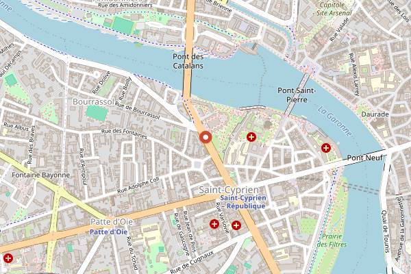 Map showing Pho Pasteur in Toulouse
