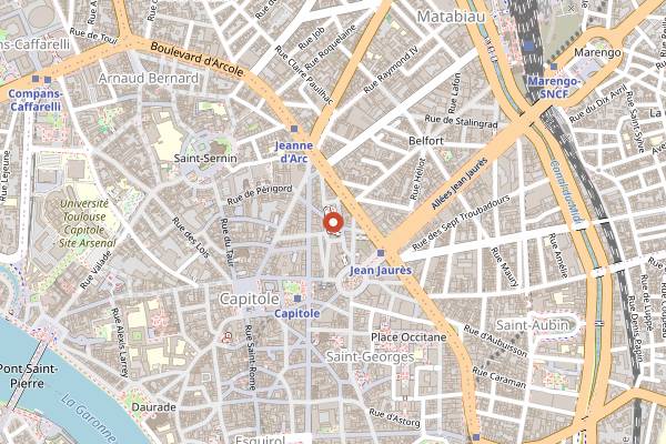 Map showing Stand de la Saucisse in Toulouse
