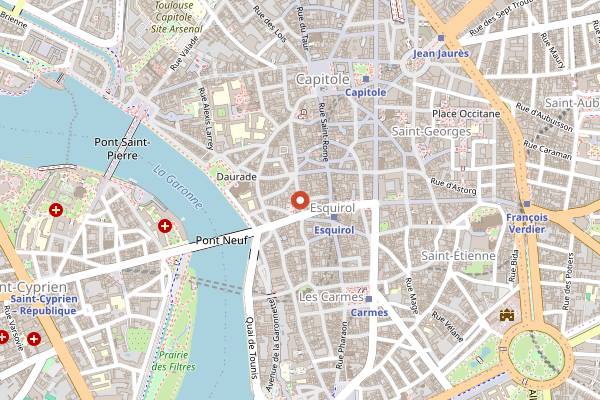 Map showing Bapz Bakery and Tea Room in Toulouse