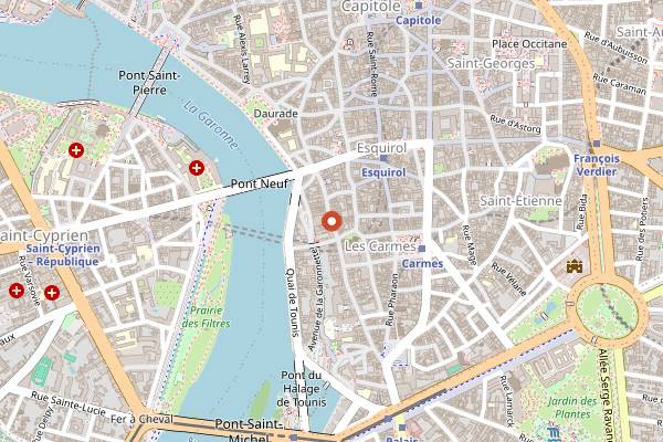Map showing Bloom Coffee in Toulouse