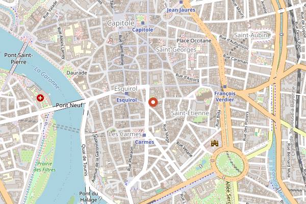 Map showing Cafe au Pluriel in Toulouse