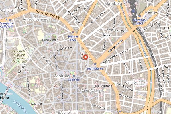 Map showing Le J'Go Restaurant in Toulouse