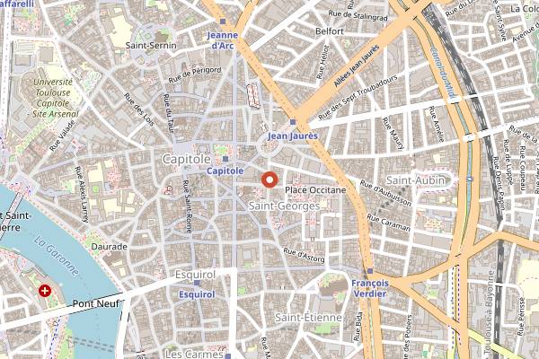 Map showing Le Petit Bois in Toulouse