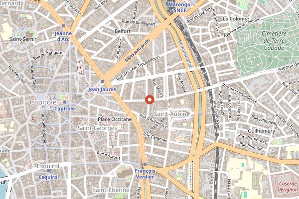 Map showing Ekia Coffee in Toulouse