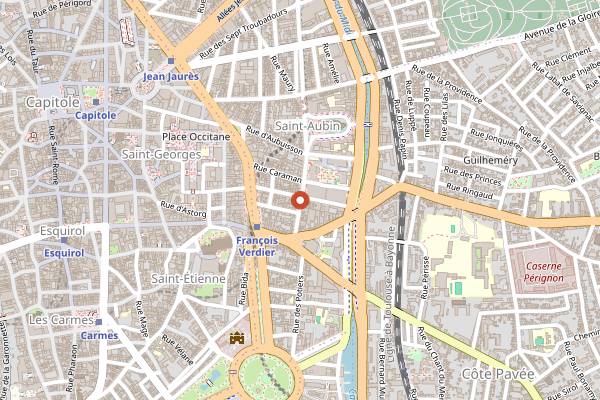 Map showing Les Freres Chapelier Gluten Free in Toulouse