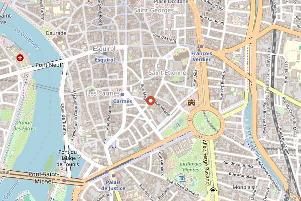 Map showing Le Ksar in Toulouse