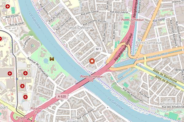 Map showing Novogel in Toulouse