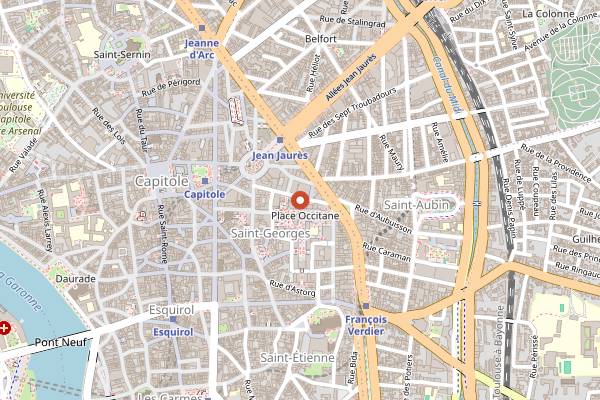 Map showing Saveurs Bio in Toulouse