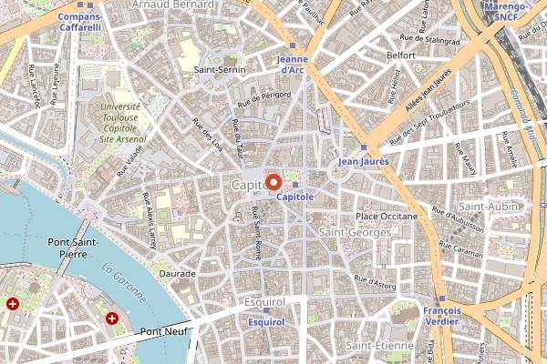 Map showing Fete du Cassoulet de Castelnaudary in Toulouse