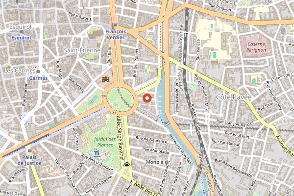 Map showing Toulouse a Table in Toulouse
