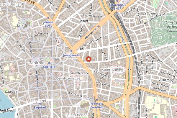 Map showing Agapes in Toulouse