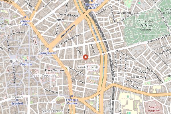 Map showing Cartouches in Toulouse