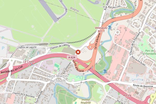 Map showing Le Cantou in Toulouse