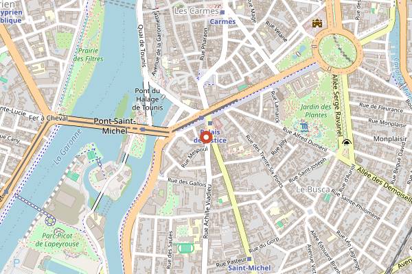Map showing Restaurant Metropolitan in Toulouse