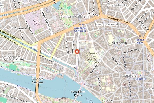 Map showing Michel Sarran in Toulouse