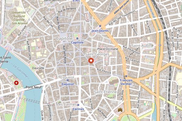 Map showing Monsieur Georges in Toulouse