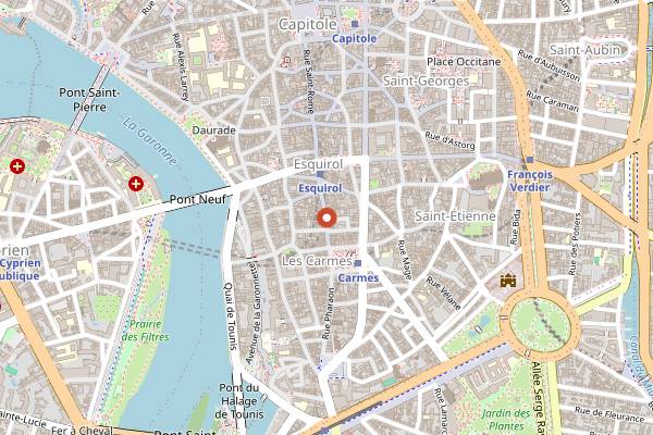 Map showing Hubsbob Coffee in Toulouse
