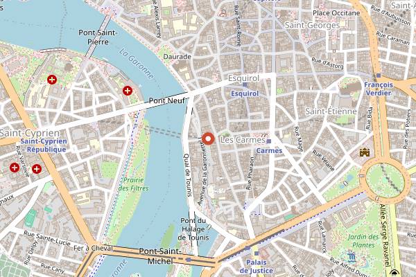 Map showing Kafala Coffee in Toulouse