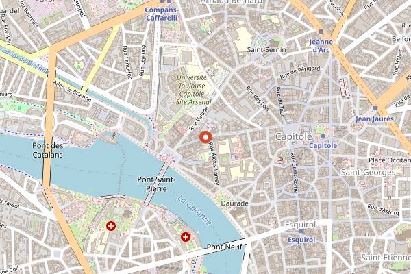 Map showing Kebab Pargaminieres in Toulouse
