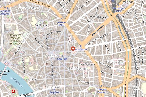 Map showing Le Bon Vivre in Toulouse