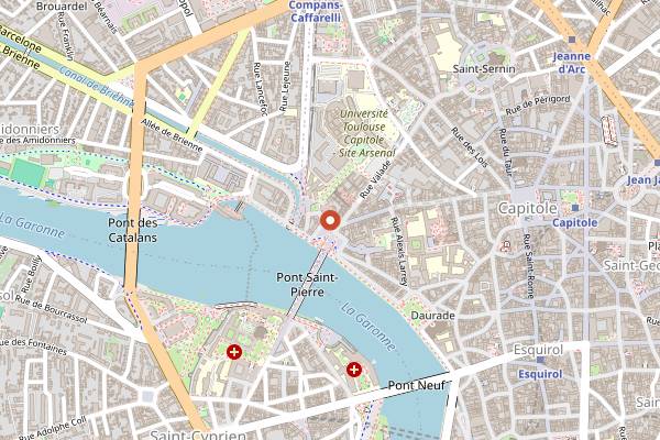 Map showing Pub Saint-Pierre Late in Toulouse