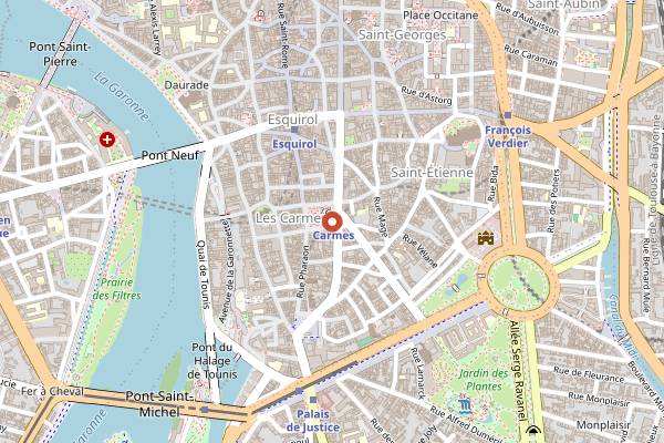 Map showing Marche des Carmes in Toulouse