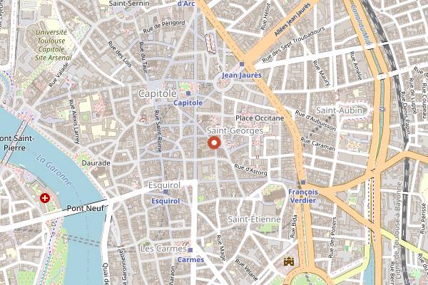 Map showing Shanghai Bar in Toulouse