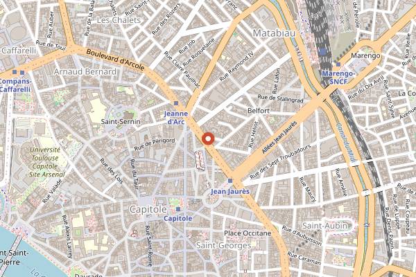 Map showing Bistro Combustible in Toulouse