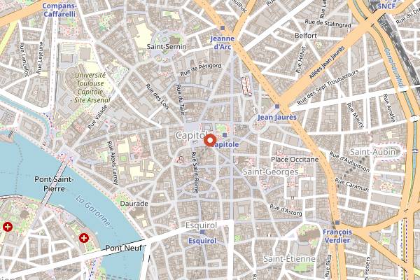 Map showing Brasserie de l'Opera in Toulouse