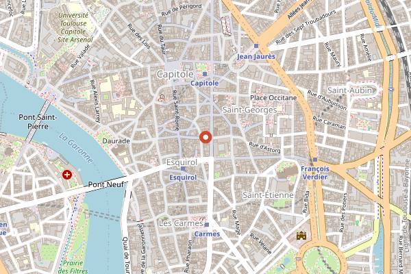Map showing Le Genty Magre in Toulouse