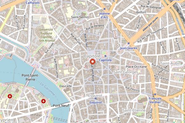 Map showing Le Bibent in Toulouse
