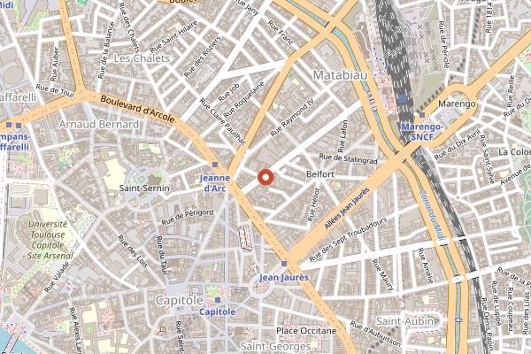 Map showing Le Colombier in Toulouse