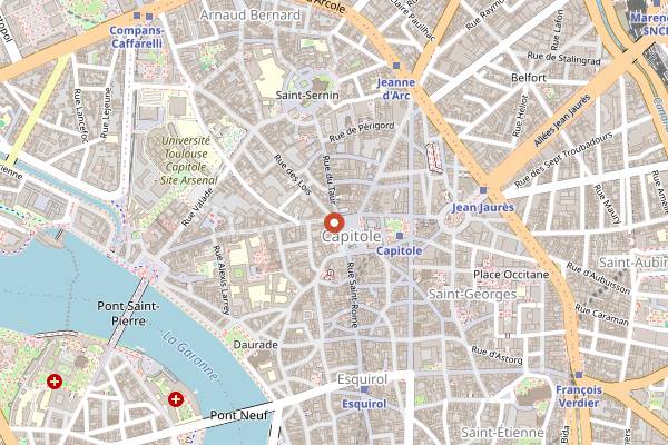 Map showing Les Illustres in Toulouse