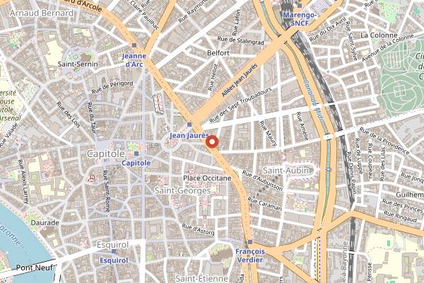 Map showing Mama Shelter Restaurant in Toulouse