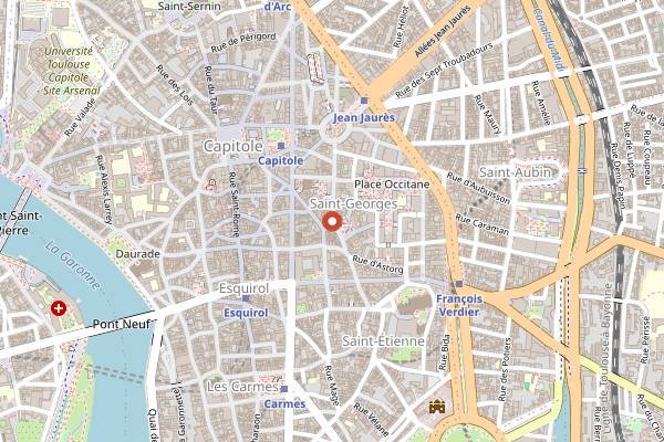 Map showing Restaurant Emile in Toulouse