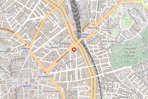 Map showing South West Bistrot Ramblas in Toulouse