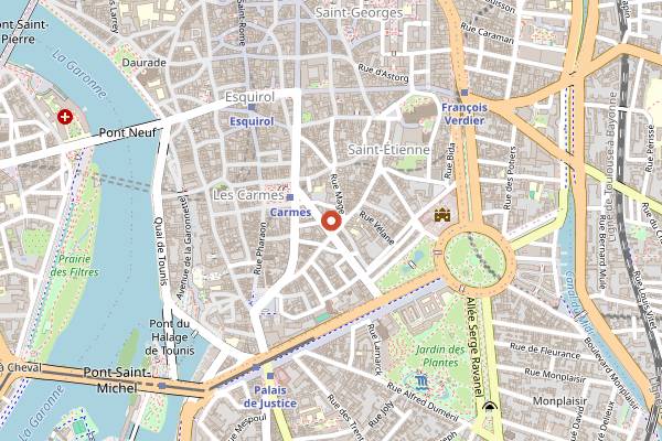 Map showing Une Table a Deux in Toulouse