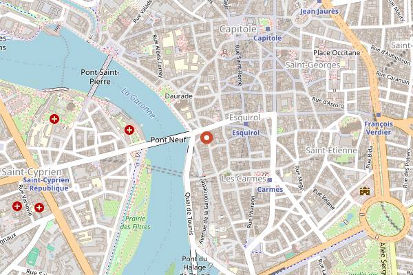 Map showing DAda in Toulouse