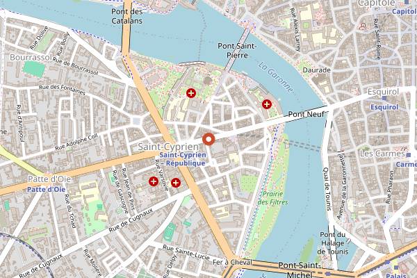 Map showing Vin'issim'o in Toulouse