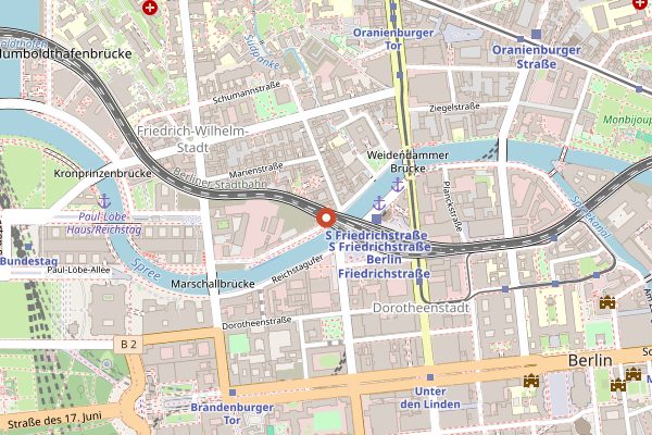Map showing Bar Tausend in Berlin