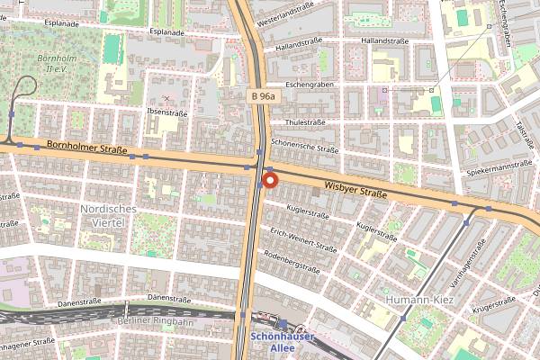 Map showing Lamm Bar in Berlin