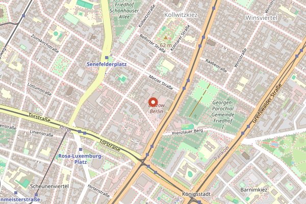 Map showing Le Croco Bleu in Berlin