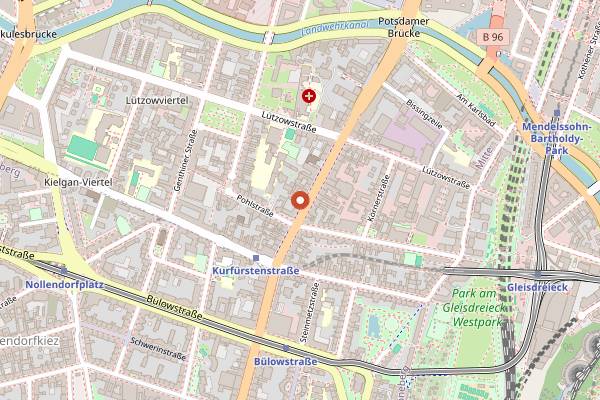 Map showing Victoria Bar in Berlin