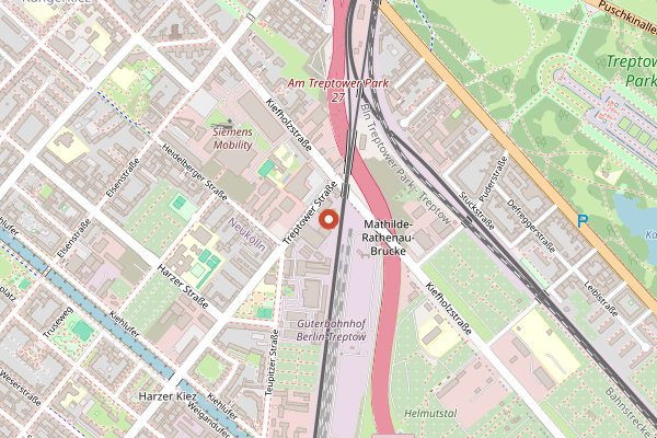 Map showing Berliner Berg Brauerei in Berlin